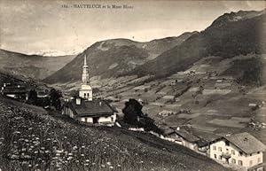 Ansichtskarte / Postkarte Hauteluce Savoie, Panorama, Mont Blanc