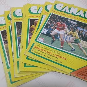 A Selection of 'Canary', the Official Matchday Magazine of Norwich City Football Club from 1980/8...