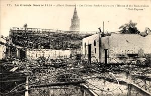 Ansichtskarte / Postkarte Albert Somme, Ruinen der Fabrik Rochet, Kriegszerstörung 1. WK