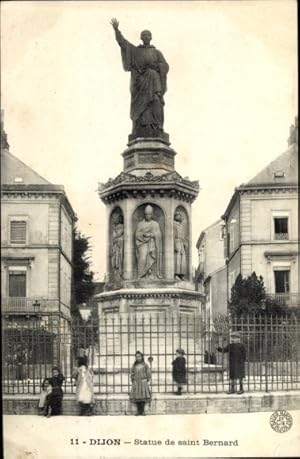 Ansichtskarte / Postkarte Dijon Côte d'Or, Statue de saint Bernard