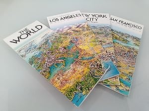 Konvolut 4 Karten: Unique Media Map: San Francisco/Folded; New York City and Region; Las Angeles ...