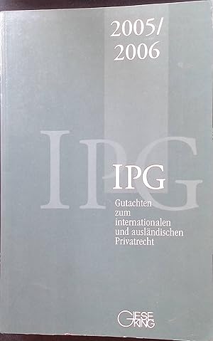 Bild des Verkufers fr Gutachten zum internationalen und auslndischen Privatrecht IPG 2007/2008 zum Verkauf von books4less (Versandantiquariat Petra Gros GmbH & Co. KG)