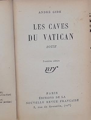 Imagen del vendedor de Les Caves du Vatican: Sotie a la venta por books4less (Versandantiquariat Petra Gros GmbH & Co. KG)