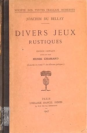 Seller image for Divers Jeux Rustiques Socit des Textes Francais Modernes for sale by books4less (Versandantiquariat Petra Gros GmbH & Co. KG)