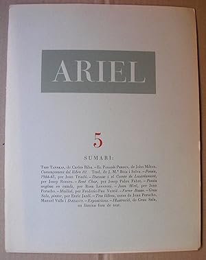 ARIEL. Revista de les Arts. Any I Nº 5. Barcelona, Setembre 1946
