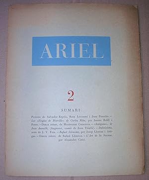 ARIEL. Revista de les arts. Any I Nº 2. Barcelona, juny de 1946