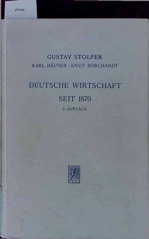 Seller image for Deutsche Wirtschaft seit 1870. 2., ergnzte Auflage. for sale by Antiquariat Bookfarm