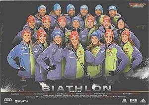 Autogrammkarte / Poster Biathlon Nationalmannschaft Saison 2021 / 2022