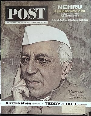 The Saturday Evening Post January 19, 1963 Norman Rockwell FRONT COVER ONLY