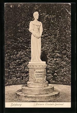 Ansichtskarte Kaiserin Elisabeth (Sissi) von Österreich, Denkmal in Salzburg