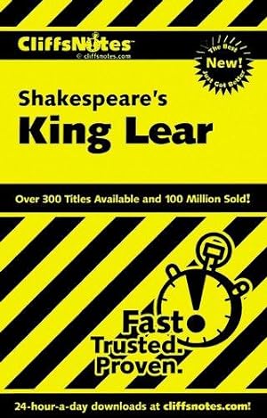 Bild des Verkufers fr CliffsNotes on Shakespeare's King Lear (CliffsNotes on Literature) zum Verkauf von WeBuyBooks