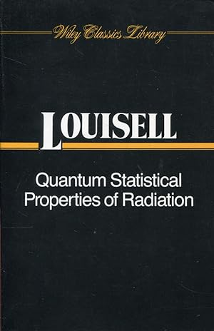 Imagen del vendedor de Quantum Statistical properties of Radiation a la venta por Rincn de Lectura