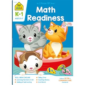 Seller image for School Zone - Math Readiness K-1 Deluxe Edition Workbook, Kindergarten through First Grade, Ages 5 to 7, Graphing, Problem-Solving, Comparing Numbers, and More by Joan Hoffman, Barbara Bando Irvin&#44 Ph.D., School Zone Staff [Paperback ] for sale by booksXpress