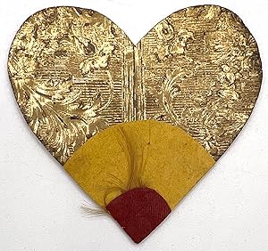 Heart-shaped Decorated Paper Token of Affection with Blonde Hair