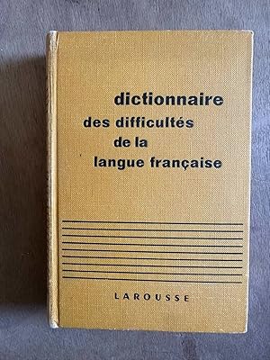 Image du vendeur pour Dictionnaire des difficults de la langue franaise mis en vente par Dmons et Merveilles