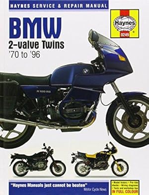 Bild des Verkufers fr BMW 2-Valve Twins '70 to '96 Service Manual (Haynes Service and Repair Manuals) zum Verkauf von WeBuyBooks