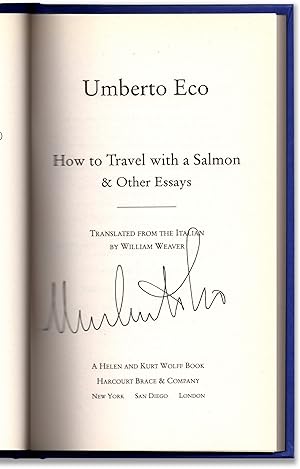 Imagen del vendedor de How to Travel with a Salmon and Other Essays. a la venta por Orpheus Books