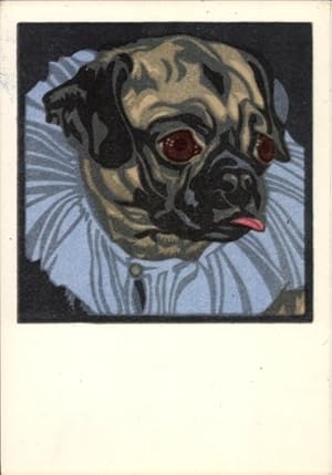 Künstler Ansichtskarte / Postkarte Bresslern Roth, N. v., Hund, Mops