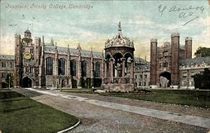 Ansichtskarte / Postkarte Cambridge East England, Trinity College, Fountain