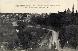 Ansichtskarte / Postkarte Crépy en Valois Oise, Gesamtansicht, Nordseite