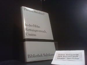 Seller image for In der Hhe : Rettungsversuch, Unsinn. Bibliothek Suhrkamp ; Bd. 1058 for sale by Der Buchecker