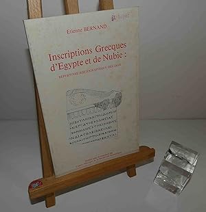 Inscriptions Grecques d'Égypte et de Nubie : Répertoires bibliographiques des OGIS. Centre de Rec...