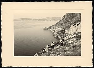 France 1950 - Antibes, View of the coast, Vintage photography