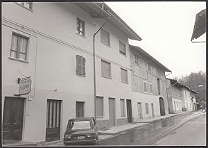 Italy 1980, Giaveno (Turin), Pontepietra hamlet, Carpentry workshop, Car Autobianchi A 112, Vinta...