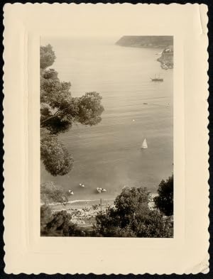 France 1951, Villefranche-sur-Mer, Picturesque view, Vintage photography