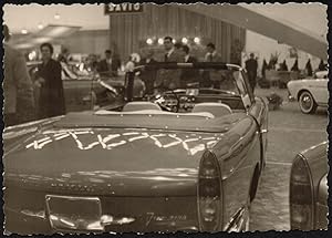 Italy 1957, Turin, Car exhibition at the Automobile Museum, Fiat 2100 Coupé Moretti, Vintage phot...
