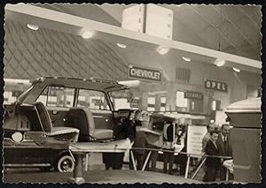 Italy 1957, Turin, Car exhibition at the Automobile Museum, Chevrolet, Vintage photography