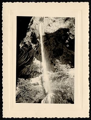 France 1952, French Riviera, Waterfall, Vintage photography