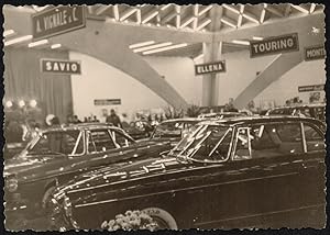 Italy 1957, Turin, Car exhibition at the Automobile Museum, Vintage photography