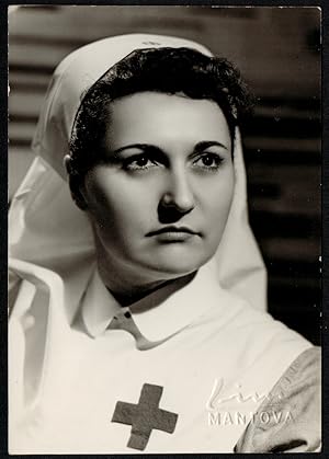 Portrait of a Red Cross nurse, 1958 Vintage photography Limm Mantua