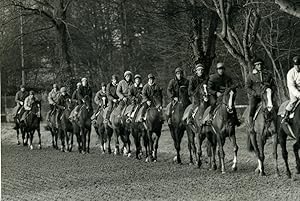 France Horses training in Maisons Laffitte Jockey Darie Boutboul Old Photo 1984