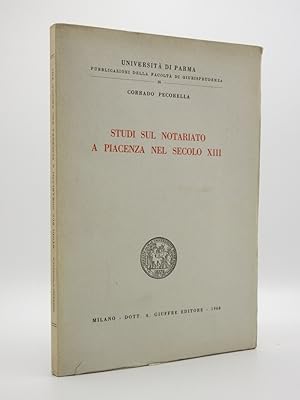 Bild des Verkufers fr Studi sul Notariato a Piacenza nel Secolo XIII zum Verkauf von Tarrington Books