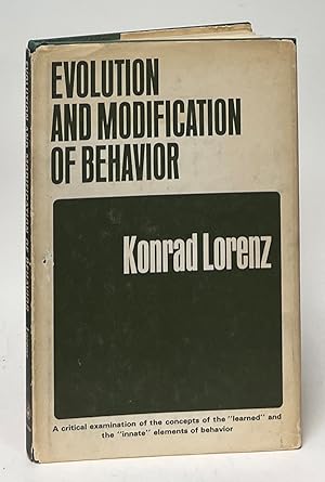 Seller image for Evolution and Modification of Behavior for sale by Carpetbagger Books