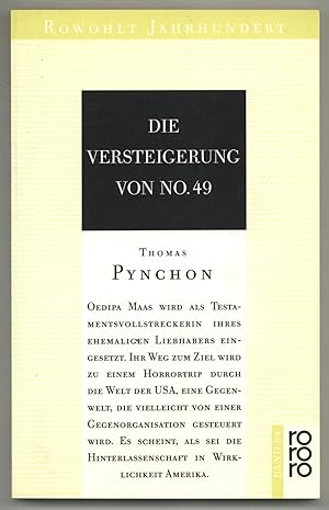 Imagen del vendedor de De Versteigerung von No. 49 [The Crying of Lot 49] a la venta por Between the Covers-Rare Books, Inc. ABAA
