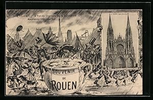Ansichtskarte Rouen, Le pot de Chambre de la Normandie, Eglise Saint-Ouen