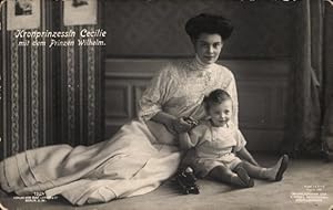 Ansichtskarte / Postkarte Kronprinzessin Cecilie von Preußen mit dem Prinzen Wilhelm