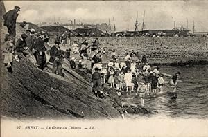 Ansichtskarte / Postkarte Brest Finistère, La Greve du Chateau