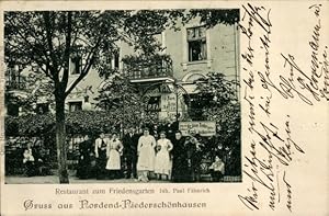 Ansichtskarte / Postkarte Berlin Pankow Niederschönhausen Nordend, Restaurant Zum Friedensgarten ...