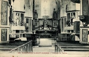 Ansichtskarte / Postkarte Hadancourt le Haut Clocher Oise, Kirche, Innenansicht