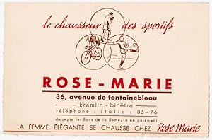 Rose-Marie, 36 Avenue de Fontainebleau, au Kremlin-Bicêtre. Le chausseur des sportifs. La Femme é...