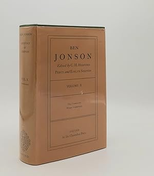 Bild des Verkufers fr BEN JONSON Volume X Play Commentary, Masque Commentary zum Verkauf von Rothwell & Dunworth (ABA, ILAB)