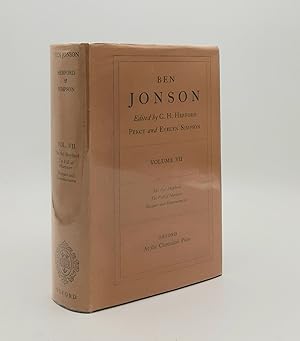 BEN JONSON Volume VII The Sad Shepherd, The Fall of Mortimer, Masques and Entertainments