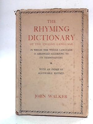 Bild des Verkufers fr The Rhyming Dictionary of The English Language zum Verkauf von World of Rare Books