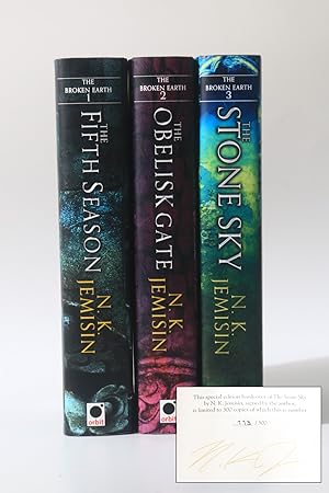 Seller image for The Broken Earth Trilogy [comprising] The Fifth Season, The Obelisk Gate and The Stone Sky for sale by Hyraxia Books. ABA, ILAB