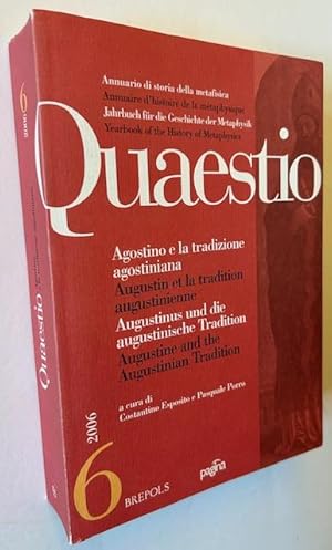 Imagen del vendedor de Quaestio #6 -- Augustine and the Augustinian Tradition a la venta por APPLEDORE BOOKS, ABAA