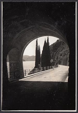Switzerland 1939, Lake of Lugano, Picturesque view, Vintage photography